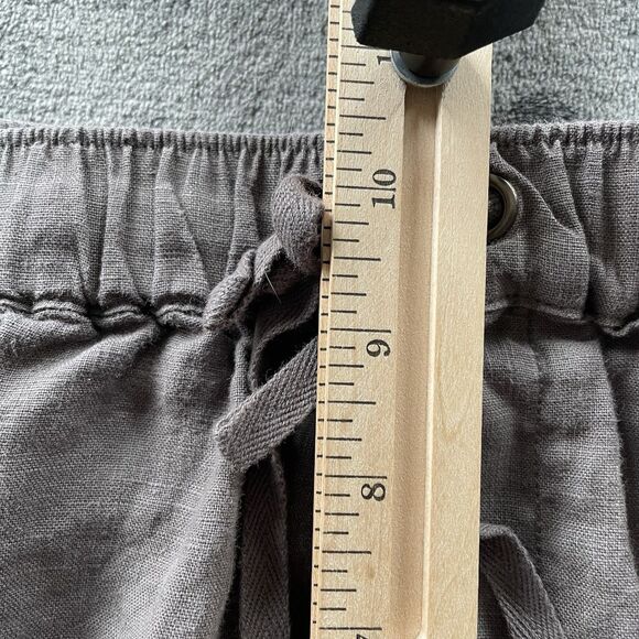 C&C Cargo Pants Womens Large Grey Linen Beach Coastal Lagenlook Pull On Jogger - Picture 8 of 10